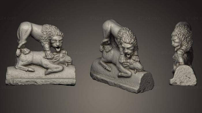 Figurines lions tigers sphinxes (Corbridge Lion, STKL_0121) 3D models for cnc
